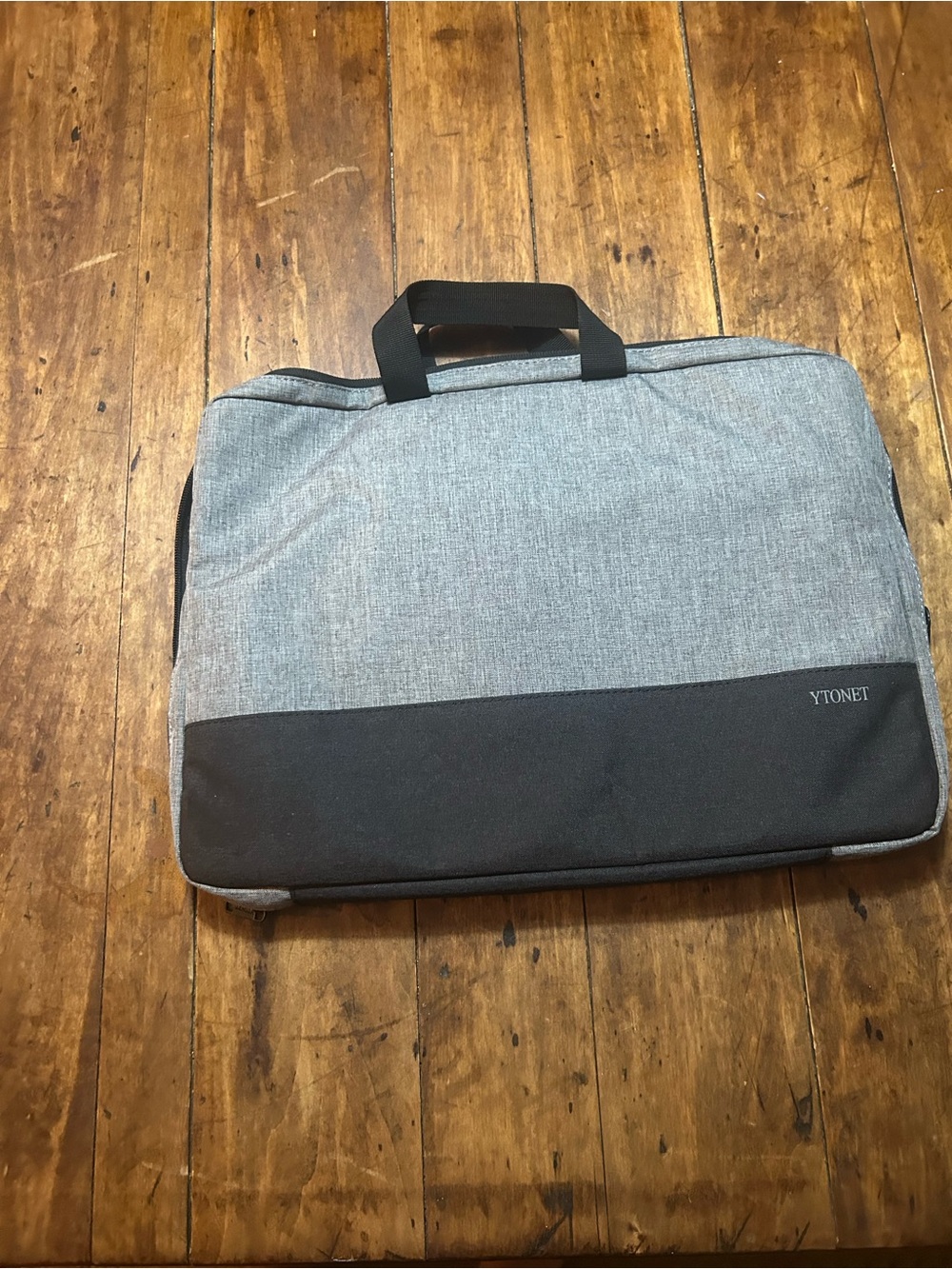 Gray and Black Laptop Briefcase -Carry Bag